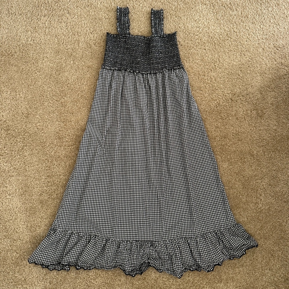 Rails Black and White Gingham Maxi Dress